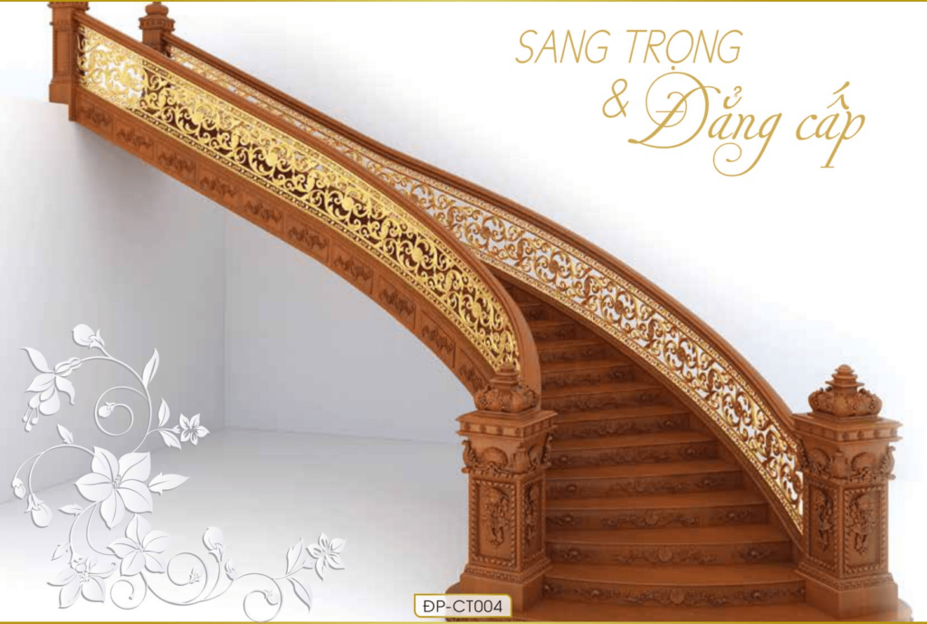 Cầu thang nhôm đúc CT004
